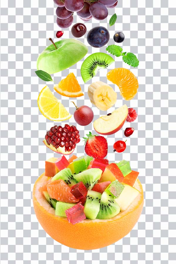 Healthy Fruit Salad, Insalata di frutta sana, fruits, <br></noscript> fruit chaat, pomegranate, kiwi, orange, apple png
