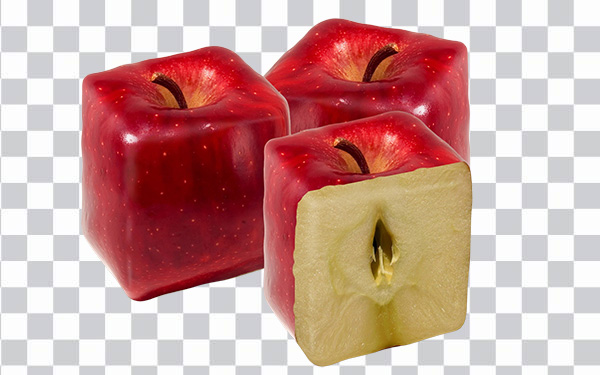 Square Apples, Mele quadrate giapponesi <br></noscript> Red apples, half cut apple, Japanese, png free
