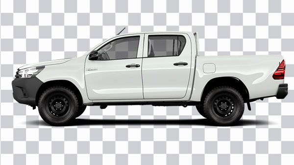 White Toyota Hilux, La Toyota Hilux, truck<br></noscript> vigo champ, revo, toyota pickup truck, side png free