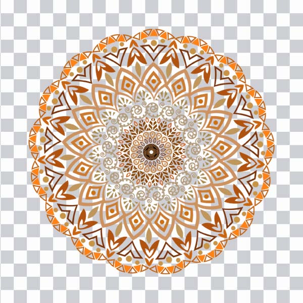 Multi Color Mandala, Coloring book Drawing, brown<br></noscript> mandala pattern background, textile,  png