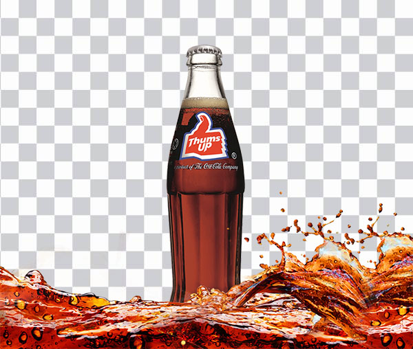 Thums Up Soda Bottle, Coca-Cola, Pepse, 7 Up, <br></noscript> Cola Splash, Cola Wars, Fizzy Drinks png free