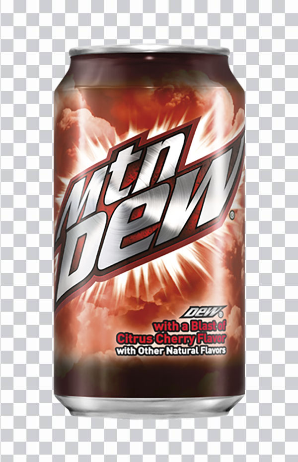 Mountain Dew, Dew Soda Can, Fizzy Drinks, Diet <br></noscript> Mountain Dew Cherry, cherry flavor png free
